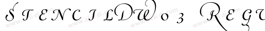 StencilDW03 Regular字体转换